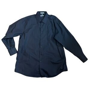 Berlioni Italy Men’s Black Dress Shirt 2XL Career Dark Academia Date
 Holiday